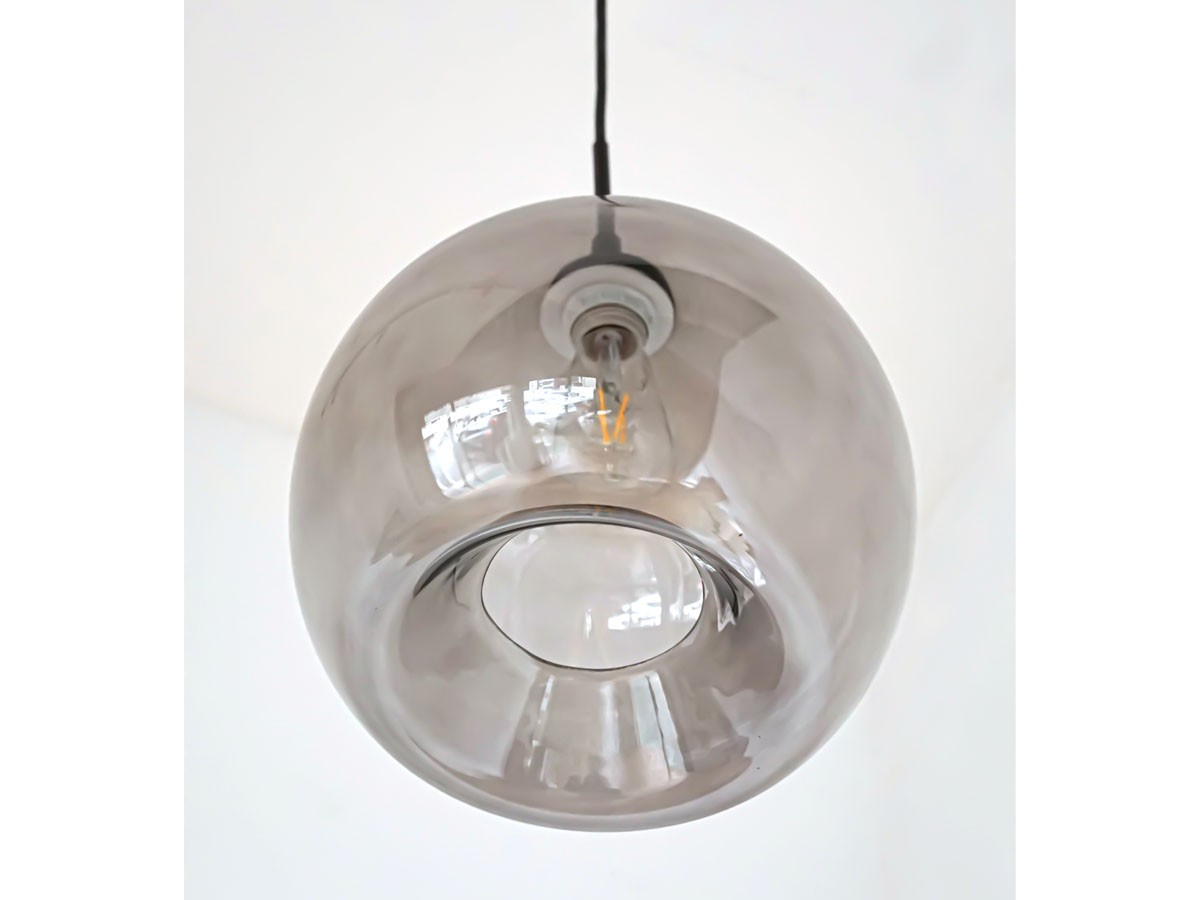 Gray Glass Pendant Light Shade / グレー グラスペンダントシェード ラウンド （ライト・照明 > ペンダントライト） 17