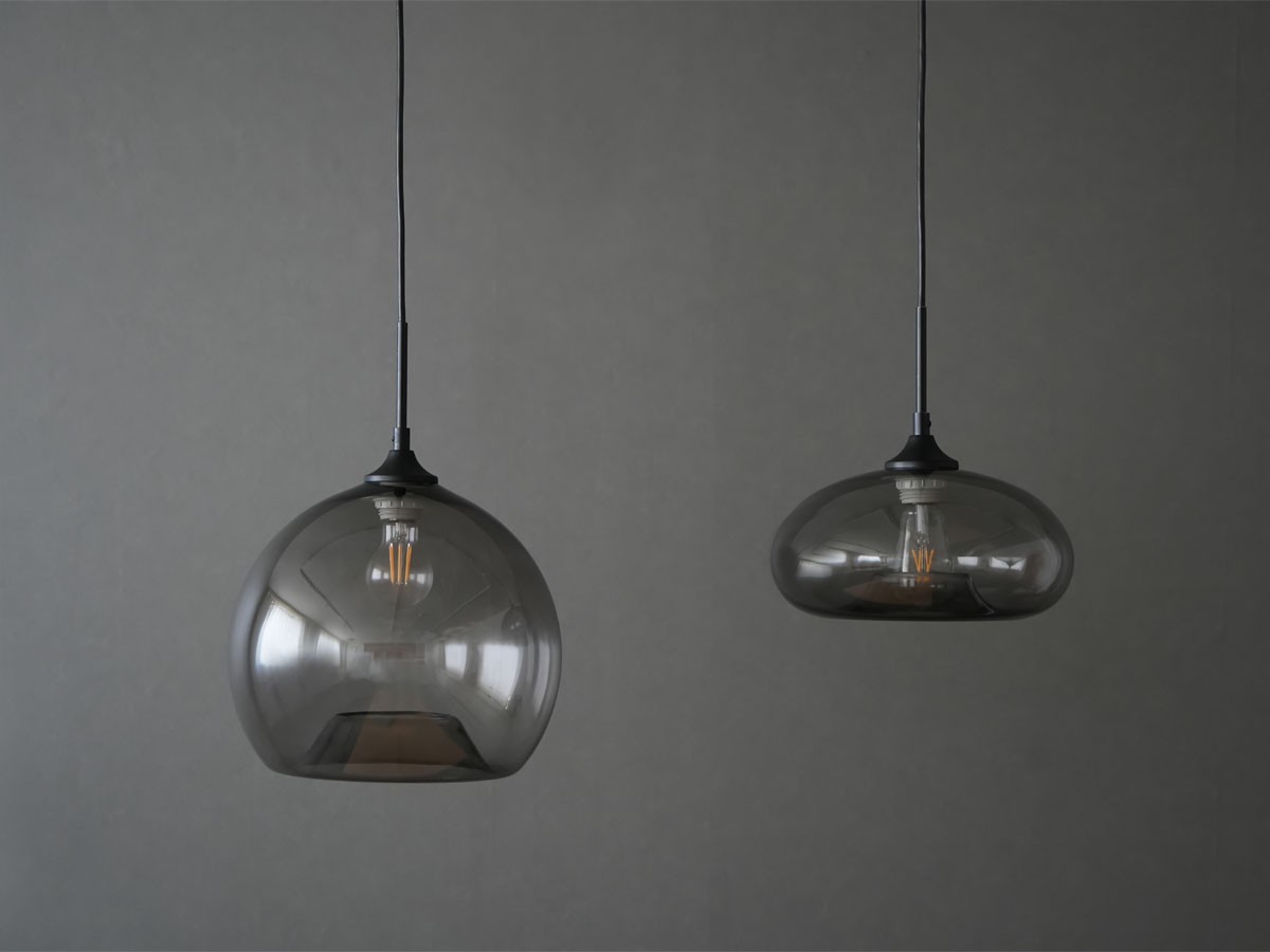 Gray Glass Pendant Light Shade / グレー グラスペンダントシェード ラウンド （ライト・照明 > ペンダントライト） 8