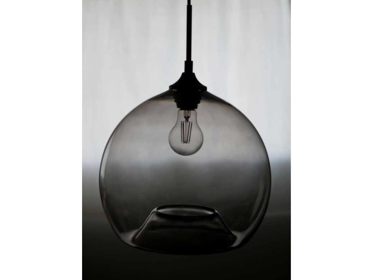 Gray Glass Pendant Light Shade / グレー グラスペンダントシェード ラウンド （ライト・照明 > ペンダントライト） 11