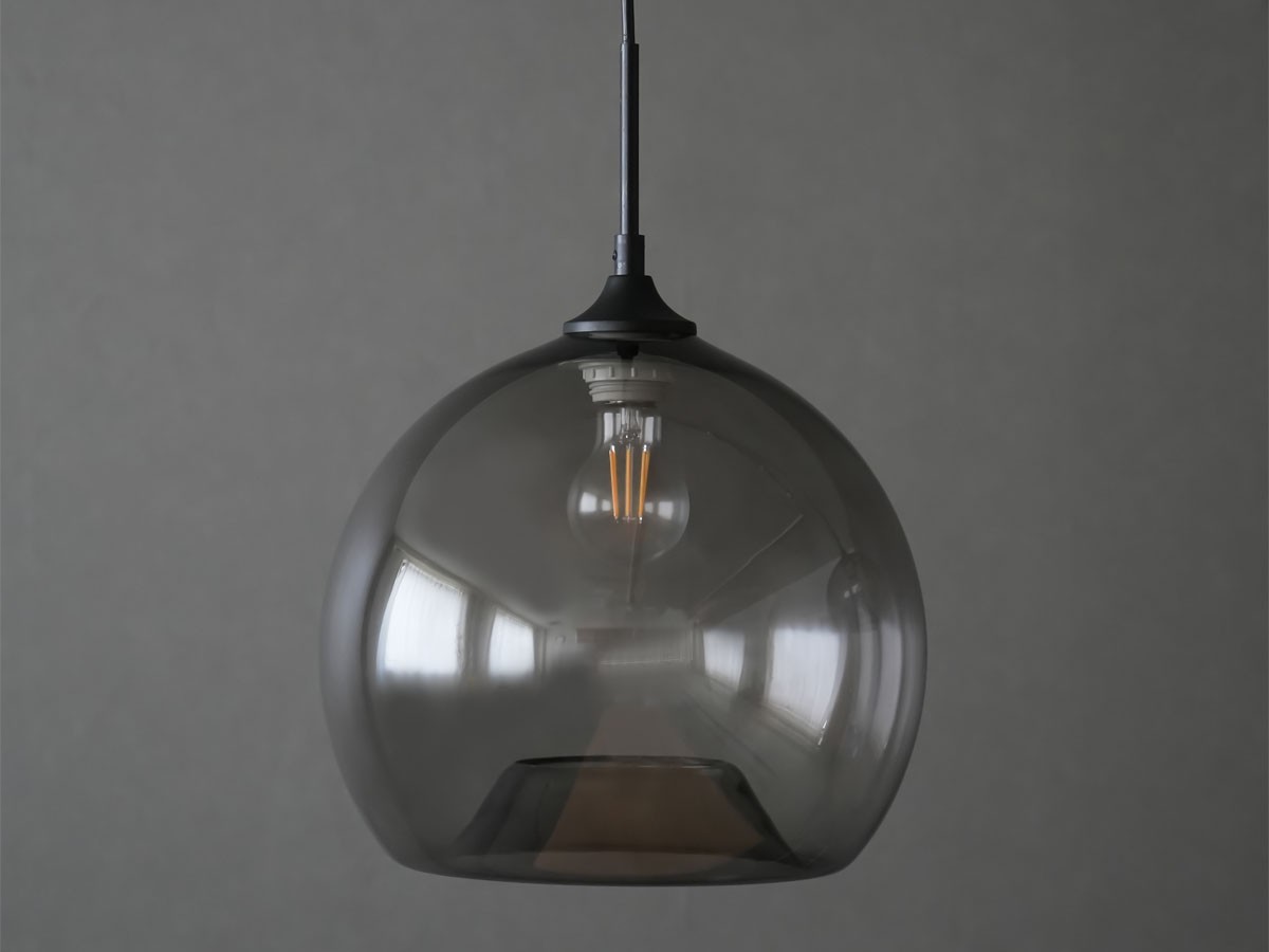Gray Glass Pendant Light Shade / グレー グラスペンダントシェード ラウンド （ライト・照明 > ペンダントライト） 12