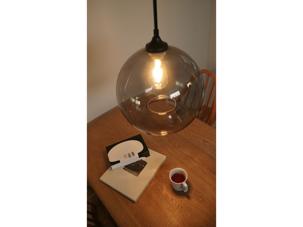 Gray Glass Pendant Light Shade / グレー グラスペンダントシェード ラウンド （ライト・照明 > ペンダントライト） 4