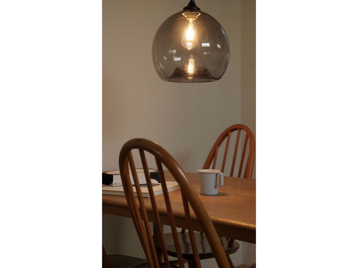 Gray Glass Pendant Light Shade / グレー グラスペンダントシェード ラウンド （ライト・照明 > ペンダントライト） 5