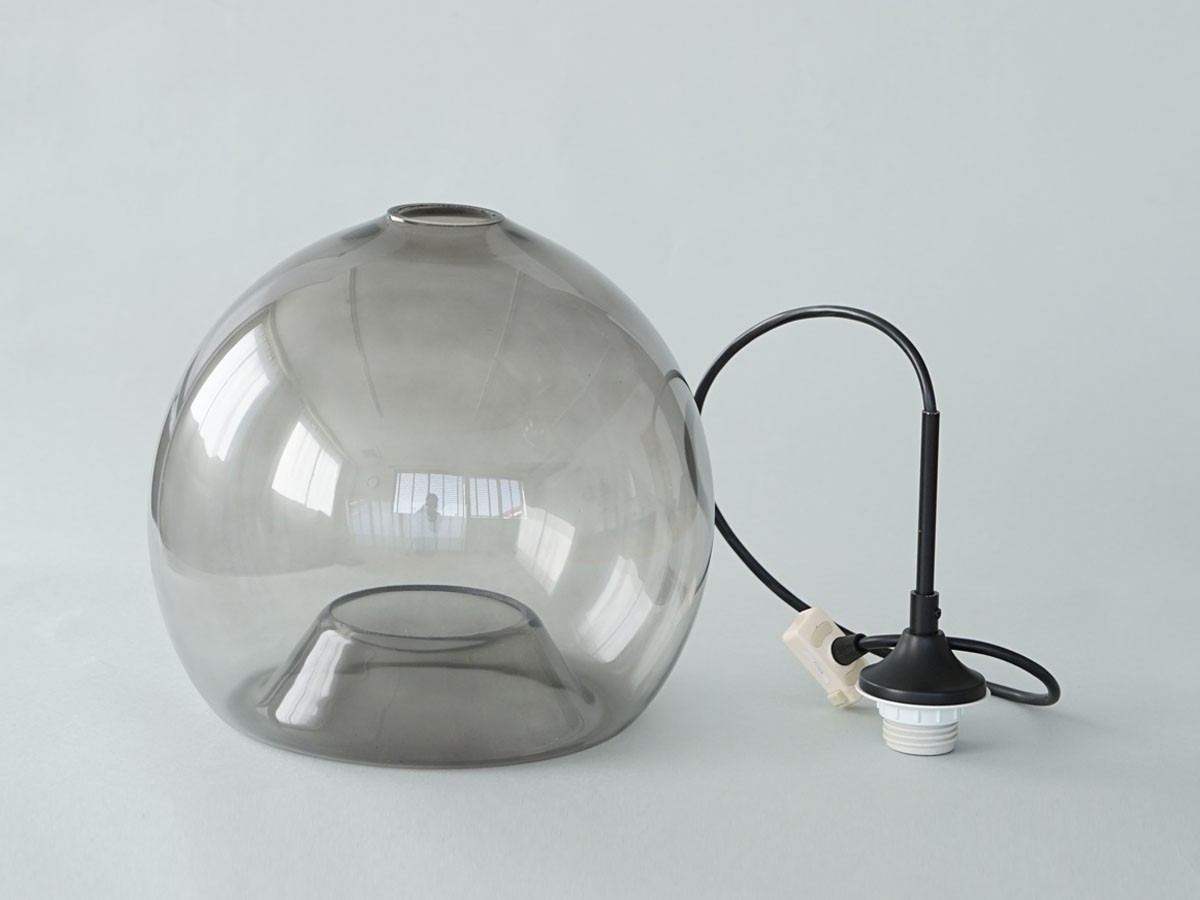 Gray Glass Pendant Light Shade / グレー グラスペンダントシェード ラウンド （ライト・照明 > ペンダントライト） 18