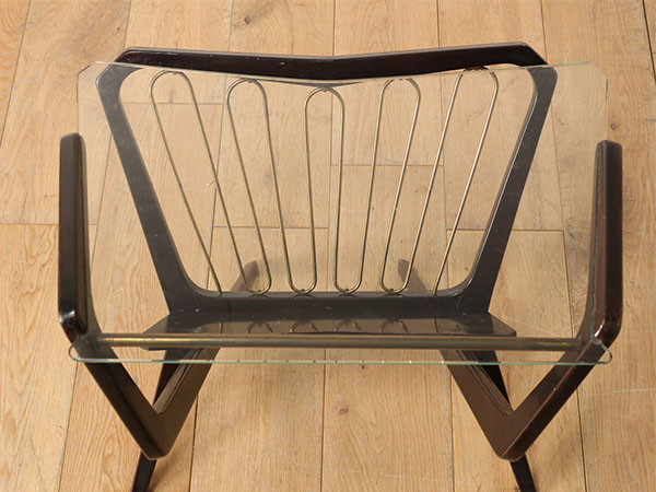 ロイズアンティークス　木製マガジンラック サイドテーブル 英国クラシック　古道具 Lloyd's Antiques Real Antique Magazine Rack Side Table / ロイズ