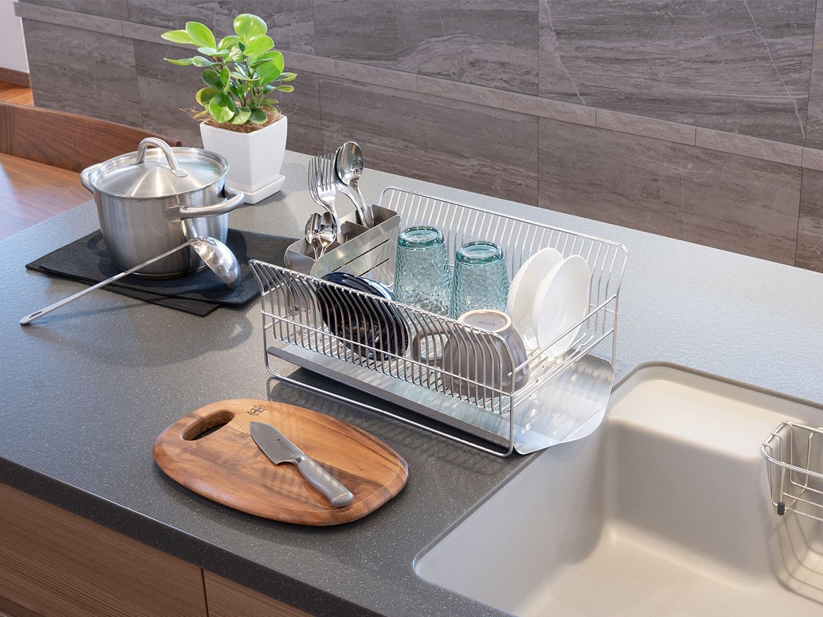 Dish Drainer / 水切りラック 横置きコンパクトタイプ #119521 （キッチン家電・キッチン用品 > 水切りカゴ・キッチンラック） 4