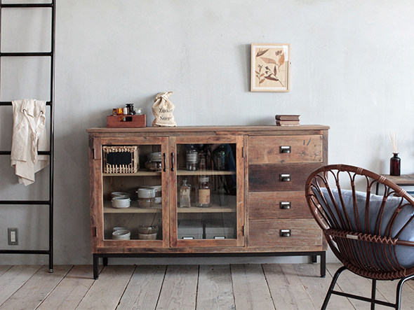 Knot antiques BABEL SIDE CABINET / ノットアンティークス バベル サイドキャビネット 高さ94cm（ガラス戸）