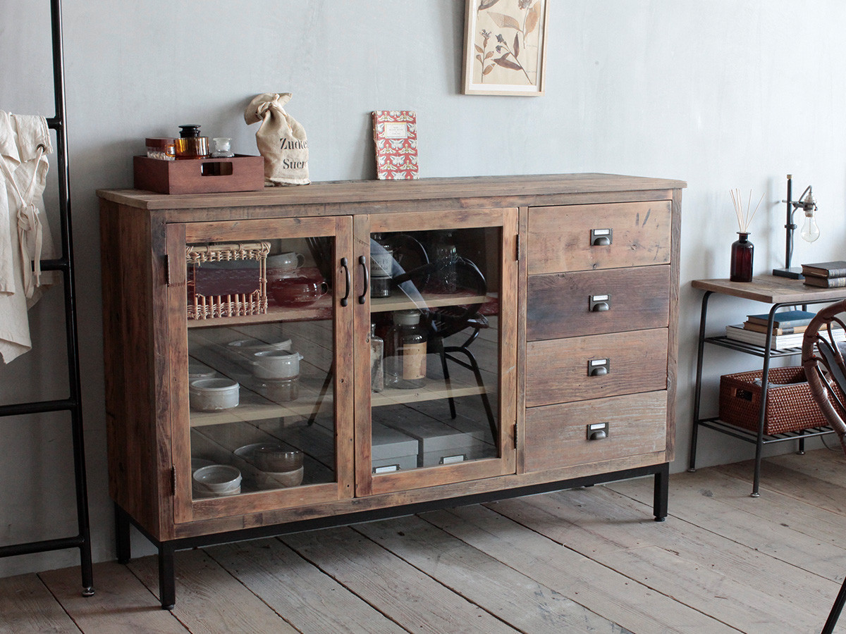 Knot Antiques Babel Side Cabinet ノットアンティークス バベル サイドキャビネット ガラス戸 インテリア 家具通販 Flymee