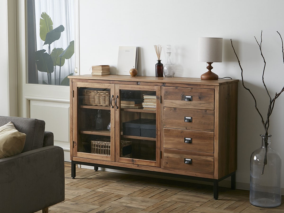 Knot antiques BABEL SIDE CABINET / ノットアンティークス バベル サイドキャビネット 高さ94cm（ガラス戸） （収納家具 > サイドボード・リビングボード） 5