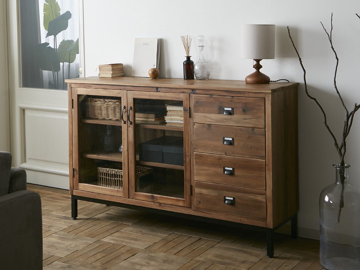 Knot antiques BABEL SIDE CABINET / ノットアンティークス バベル サイドキャビネット 高さ94cm（ガラス戸） （収納家具 > サイドボード・リビングボード） 6