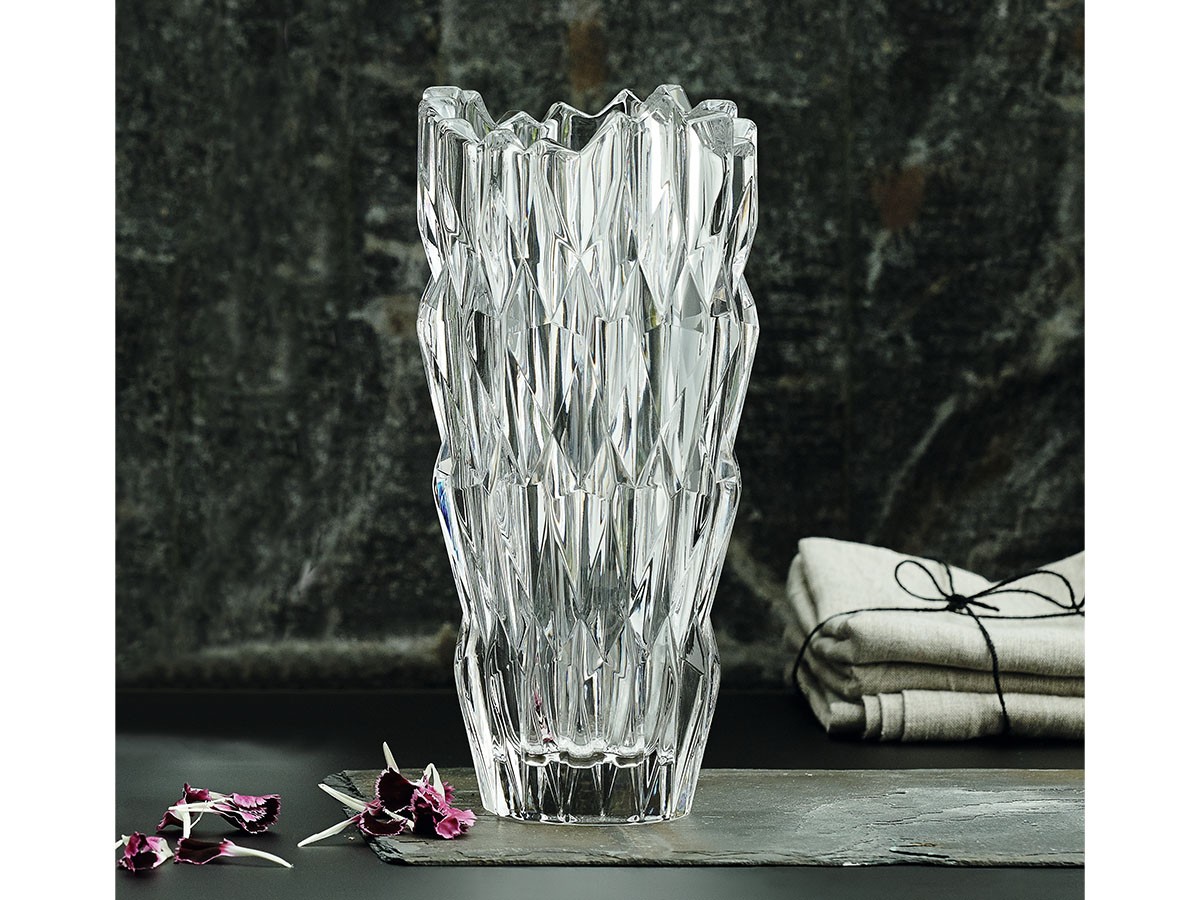Nachtmann Quartz Vase / ナハトマン クオーツ ベース 26cm （花器・プランター・グリーン > 花瓶・フラワーベース） 2