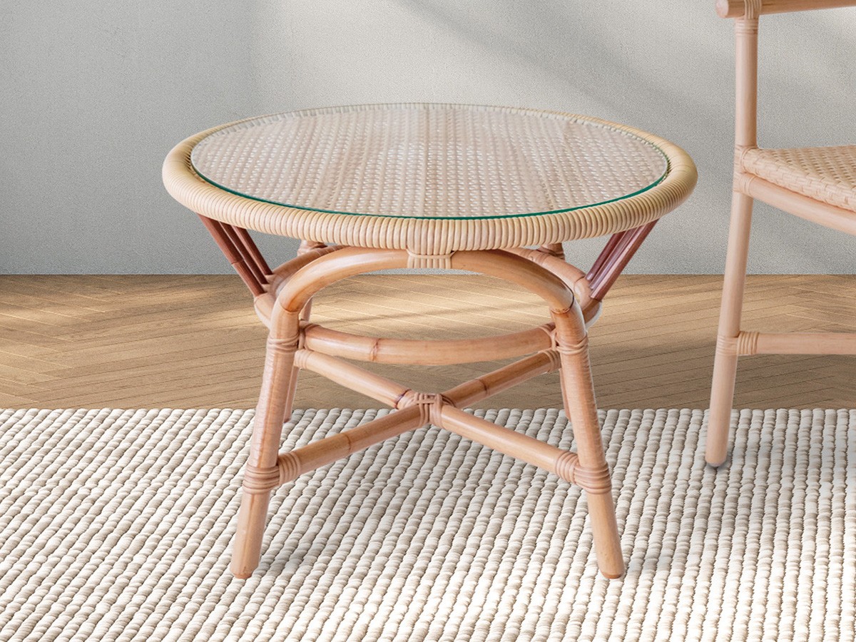 SHIKADA SHITSURAI RATTAN Natural Rattan Series
Glass Top Table / シカダ シツライ ラタン ナチュラルラタンシリーズ
ガラストップテーブル アウトドア （テーブル > ローテーブル・リビングテーブル・座卓） 3