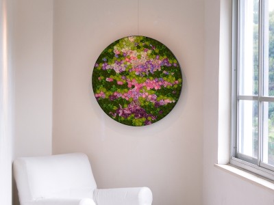 土壁の丸型飾り窓 雨 円窓 - marumado - / あめ 円窓 直径80cm - インテリア・家具通販