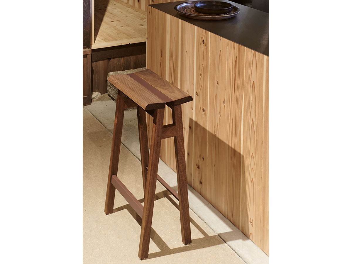 Fulcrum Hi.series hi-stool walnut / フルクラム エイチアイシリーズ ハイスツール（ウォールナット） （チェア・椅子 > カウンターチェア・バーチェア） 10