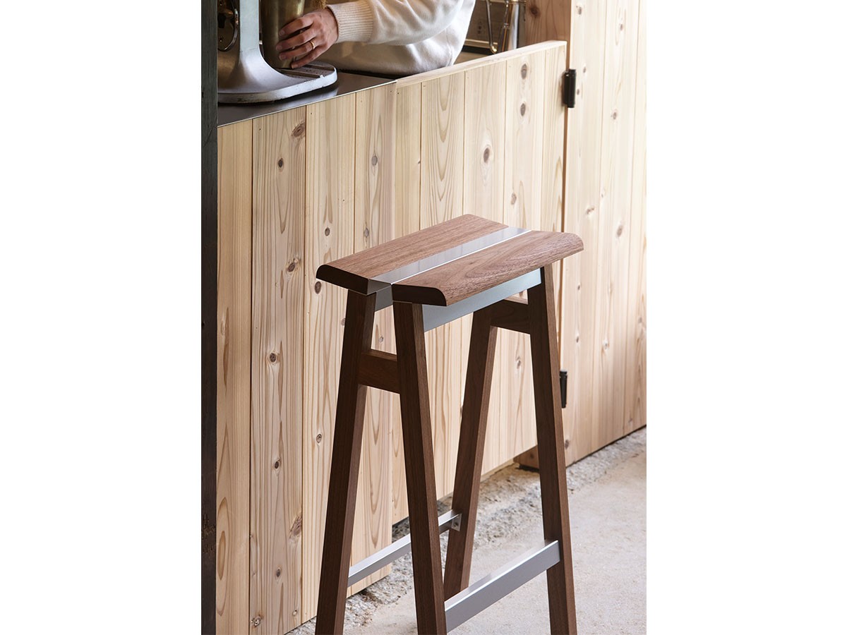Fulcrum Hi.series hi-stool walnut / フルクラム エイチアイシリーズ ハイスツール（ウォールナット） （チェア・椅子 > カウンターチェア・バーチェア） 5