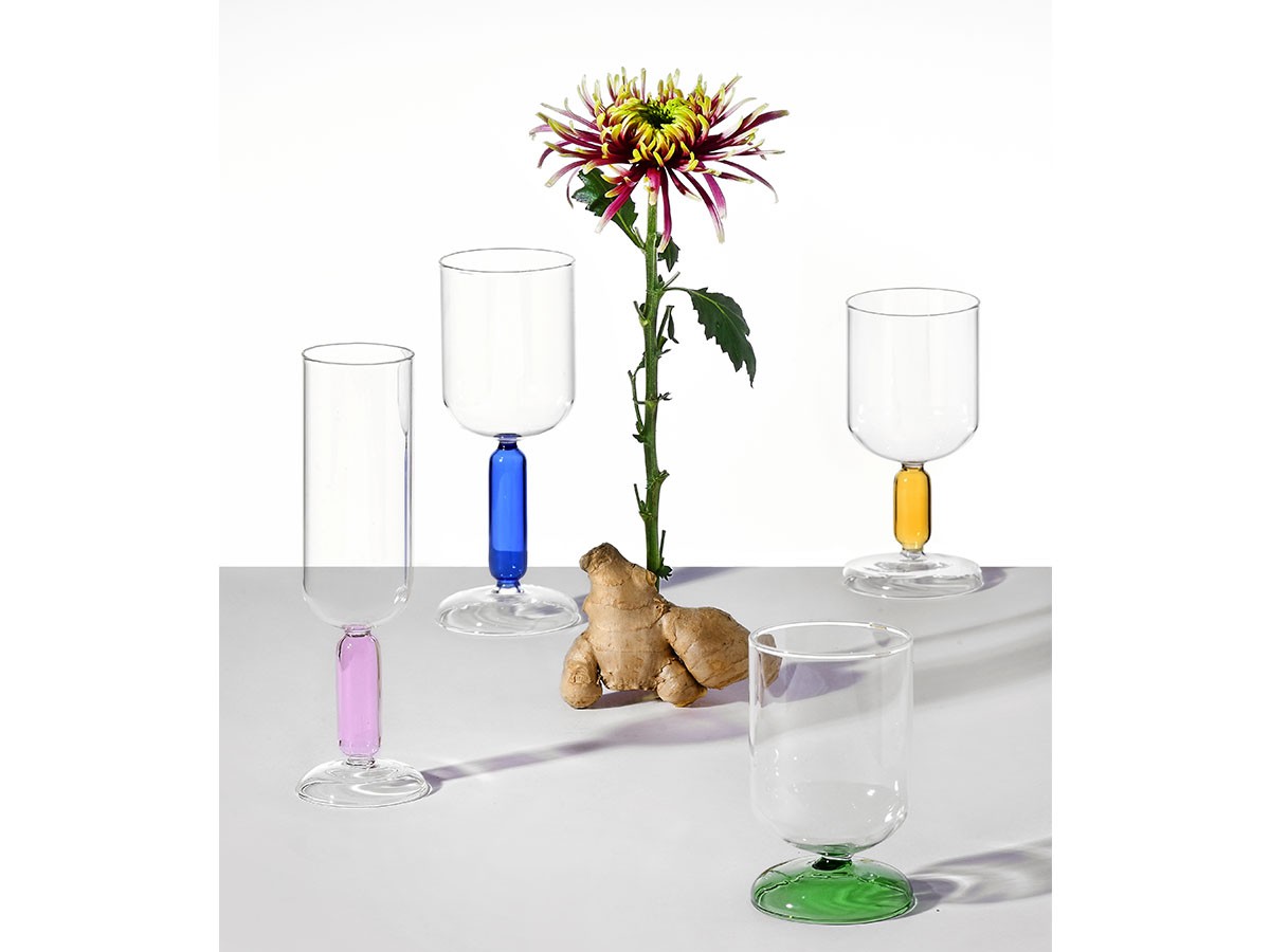 ICHENDORF MILANO Bloom Stemmed Glass Green / イッケンドルフ・ミラノ ブルーム ステムグラス グリーン 400ml （食器・テーブルウェア > タンブラー・グラス） 3