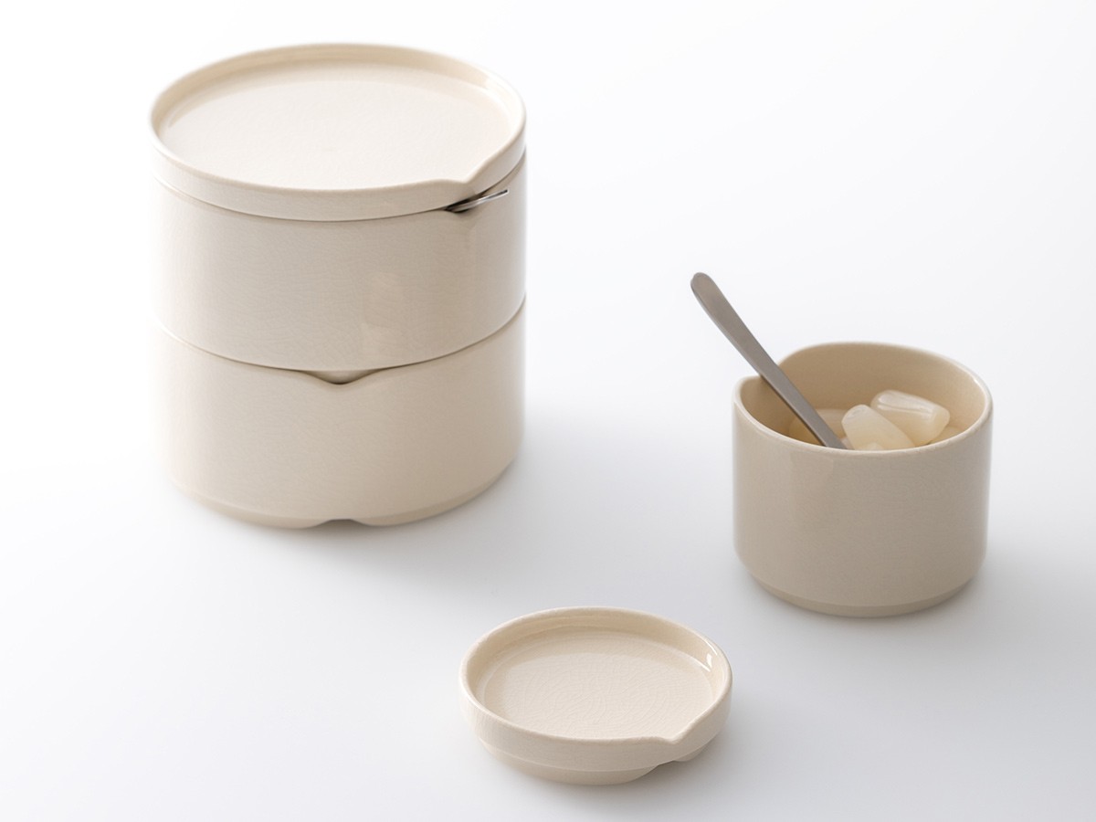 HASU AZURE CRACKLE Stacking bowl M with lid / ハス 瑠璃貫入 蓋付重ね中鉢 （食器・テーブルウェア > お椀・ボウル） 8