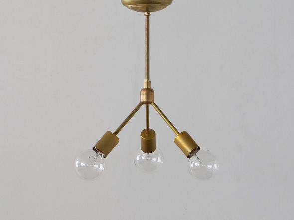 SOLID BRASS LAMP 3ARM 45° 4