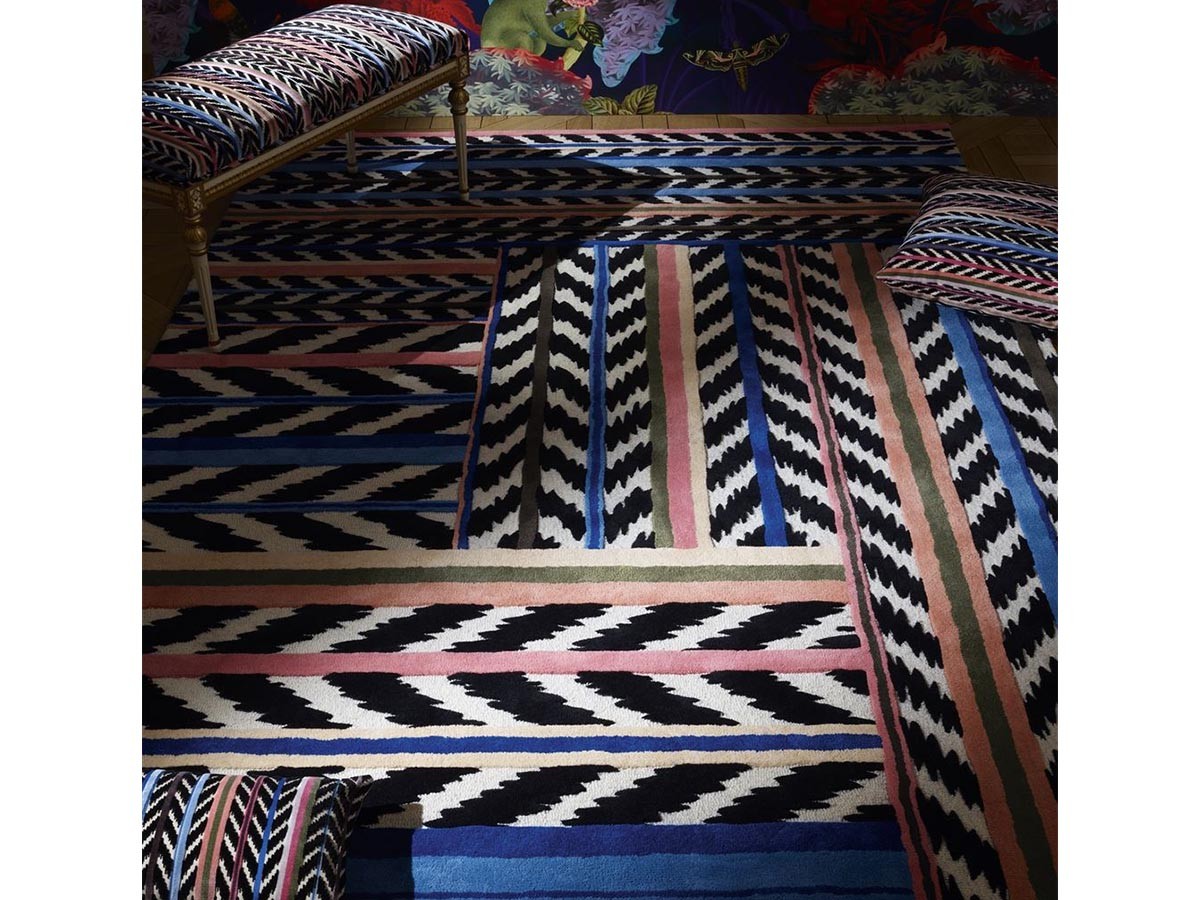 DESIGNERS GUILD Christian Lacroix
Jaipur Stripe  - Azur - Rug / デザイナーズギルド クリスチャンラクロワ
ジャイプールストライプ アジュール ラグ （ラグ・カーペット > ラグ・カーペット・絨毯） 2