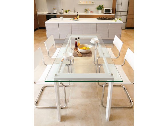 FLYMEe Noir GLASS DINING TABLE W180 / フライミーノワール ガラス