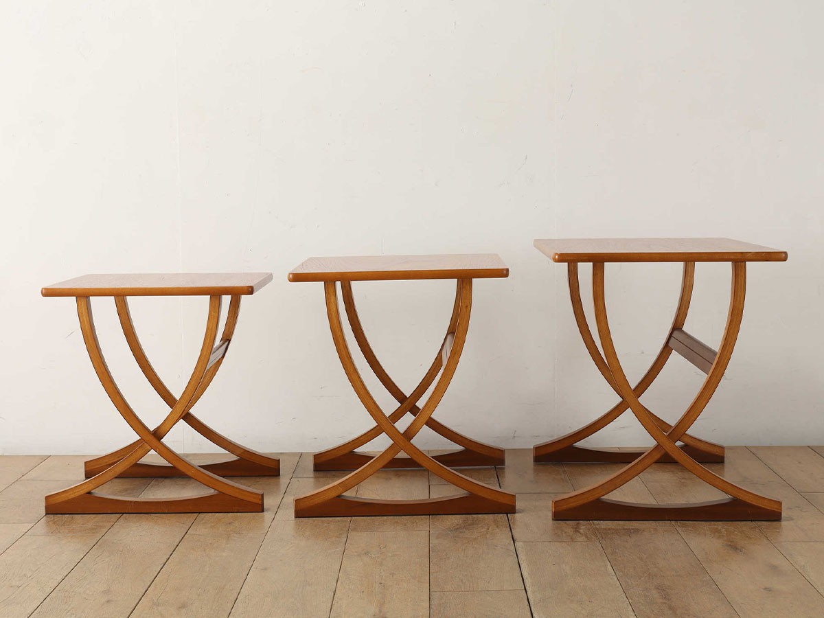 Lloyd's Antiques Real Antique
Nest Of Tables / ロイズ・アンティークス 英国アンティーク家具
ネストテーブル QH006008 （テーブル > サイドテーブル） 7