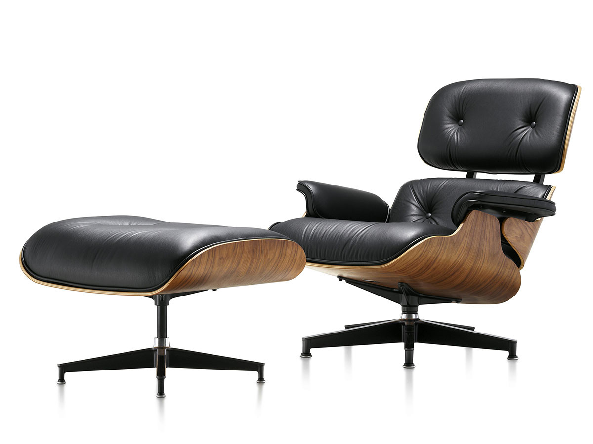 Herman Miller Eames Lounge Chair&Ottoman / ハーマンミラー イームズラウンジチェア&オットマン, ブラック皮革
