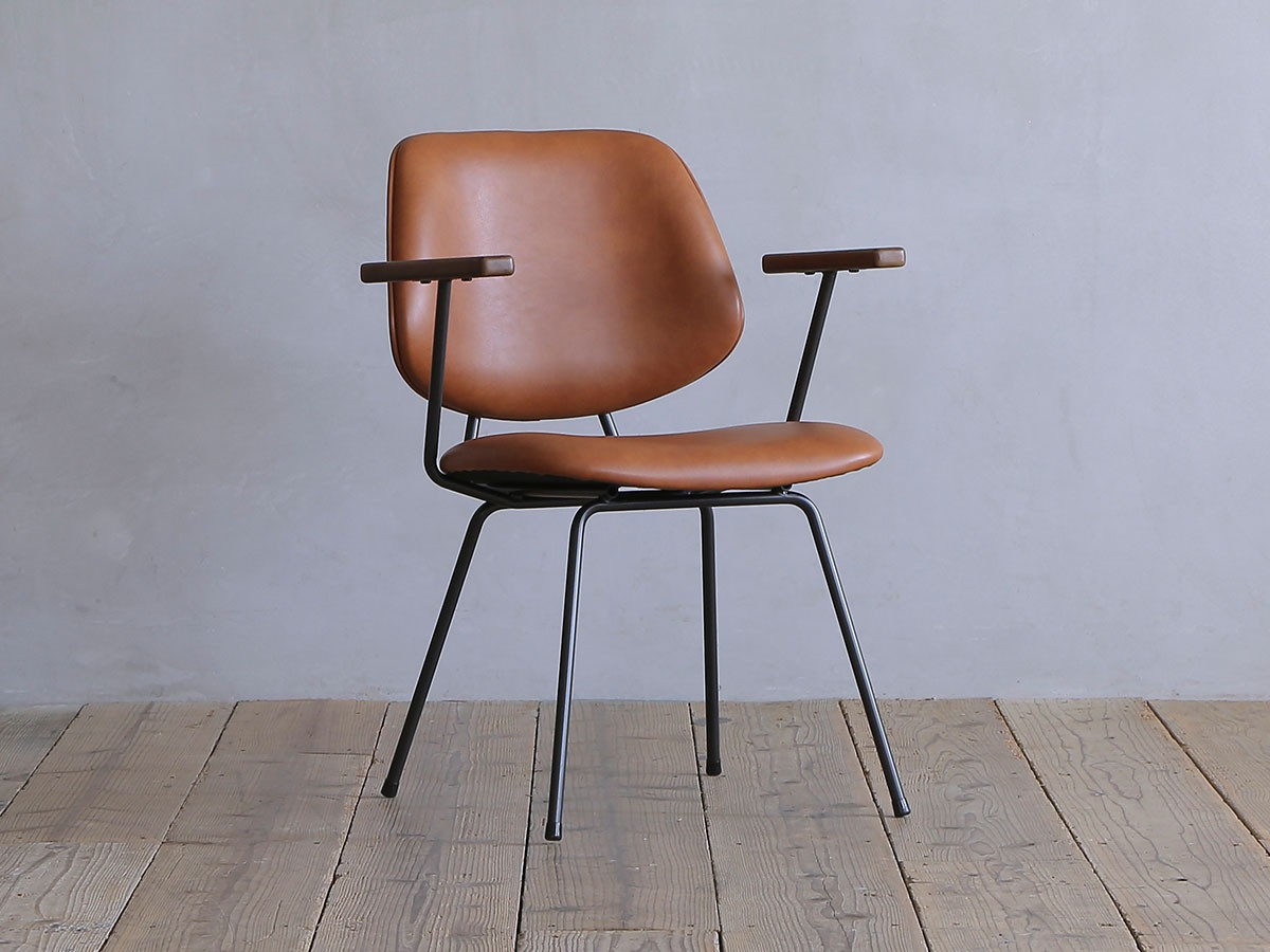 Knot antiques ABOCK CHAIR / ノットアンティークス アボック チェア 肘付（PU / ブラックフレーム） （チェア・椅子 > ダイニングチェア） 18