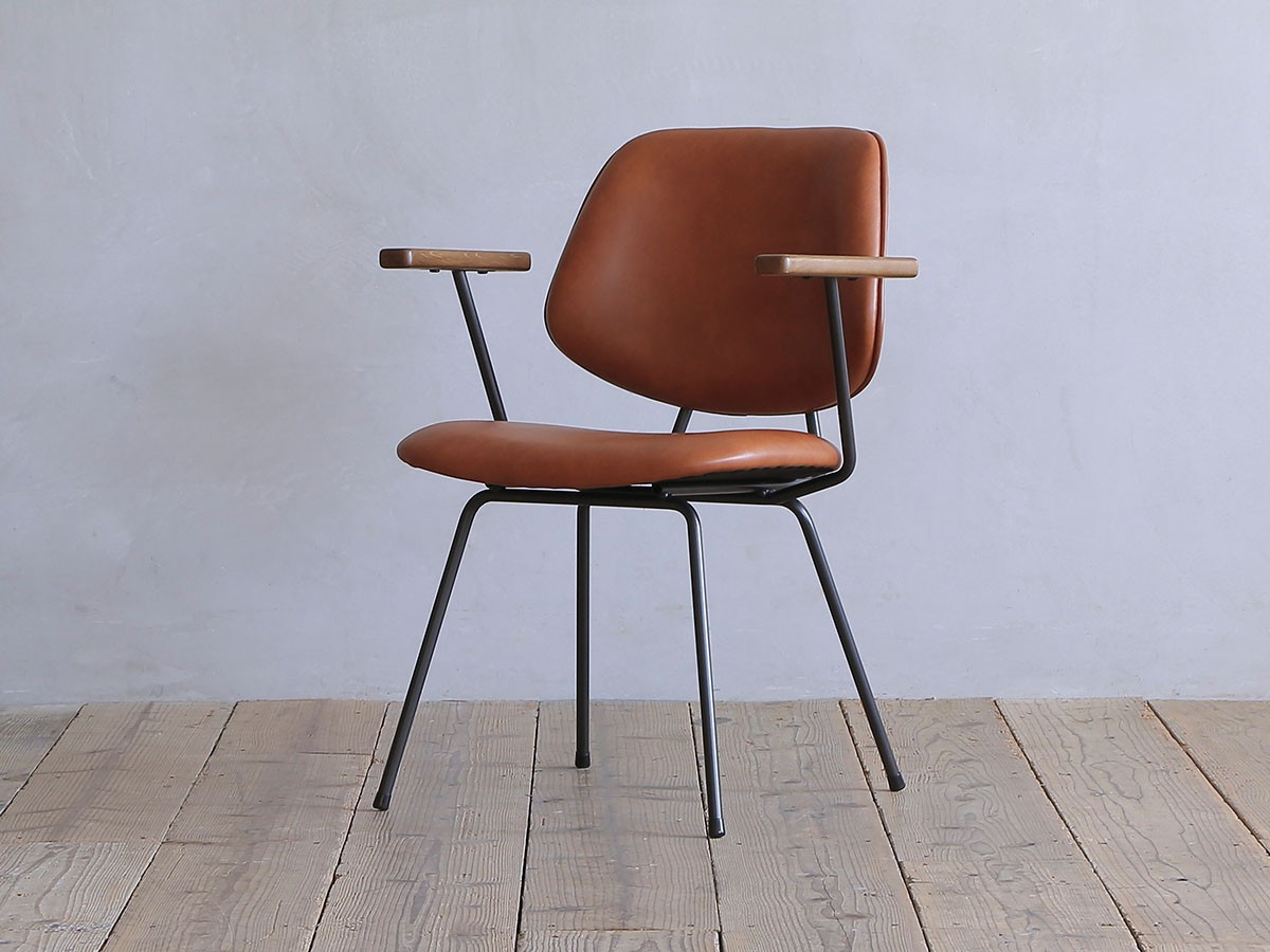 Knot antiques ABOCK CHAIR / ノットアンティークス アボック チェア 肘付（PU / ブラックフレーム） （チェア・椅子 > ダイニングチェア） 24