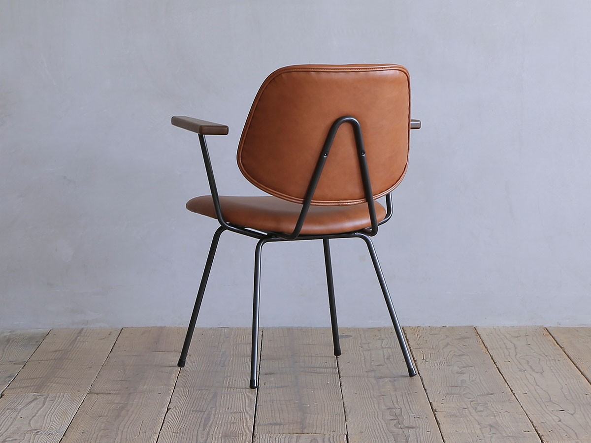 Knot antiques ABOCK CHAIR / ノットアンティークス アボック チェア 肘付（PU / ブラックフレーム） （チェア・椅子 > ダイニングチェア） 22