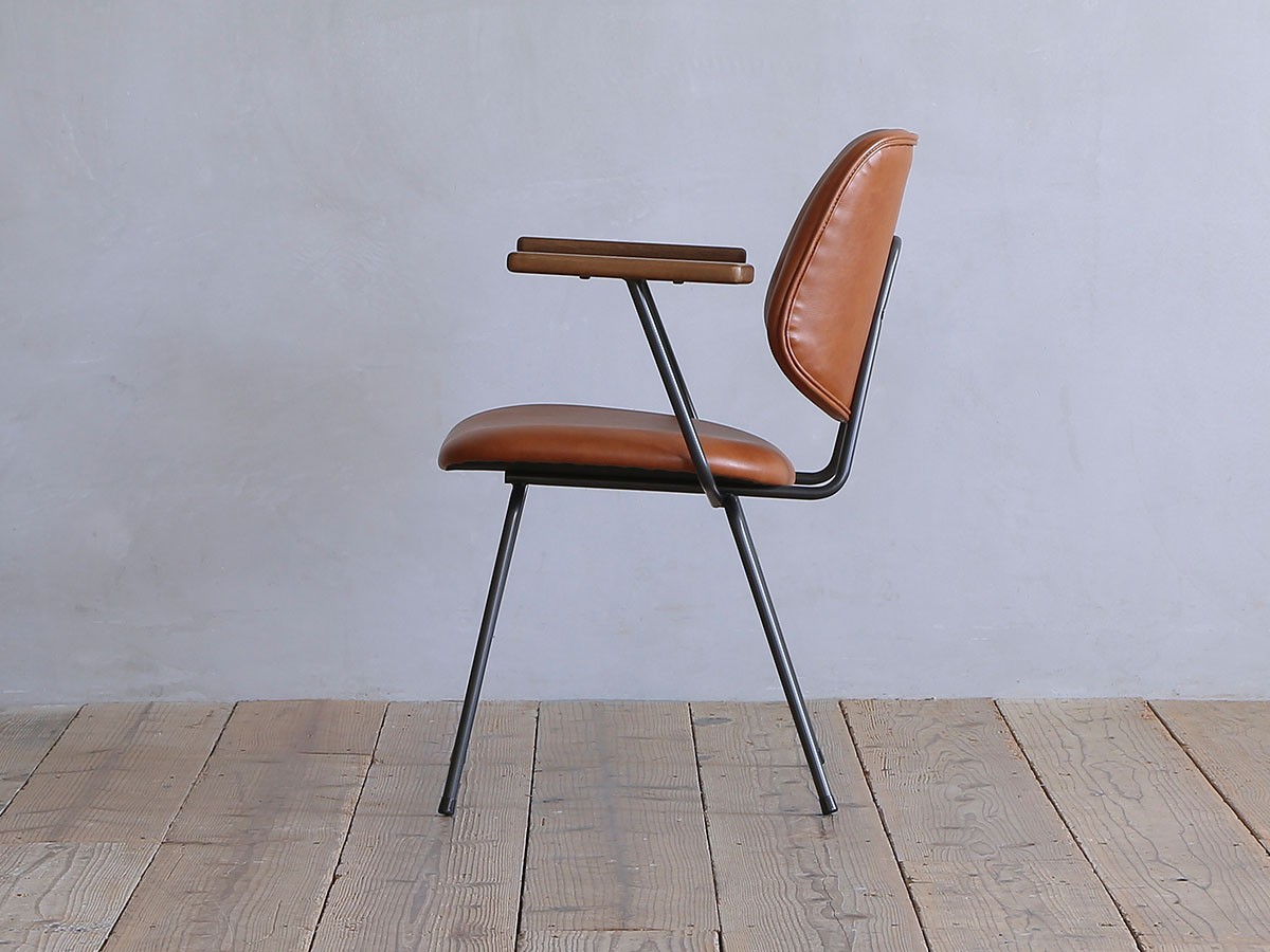 Knot antiques ABOCK CHAIR / ノットアンティークス アボック チェア 肘付（PU / ブラックフレーム） （チェア・椅子 > ダイニングチェア） 23