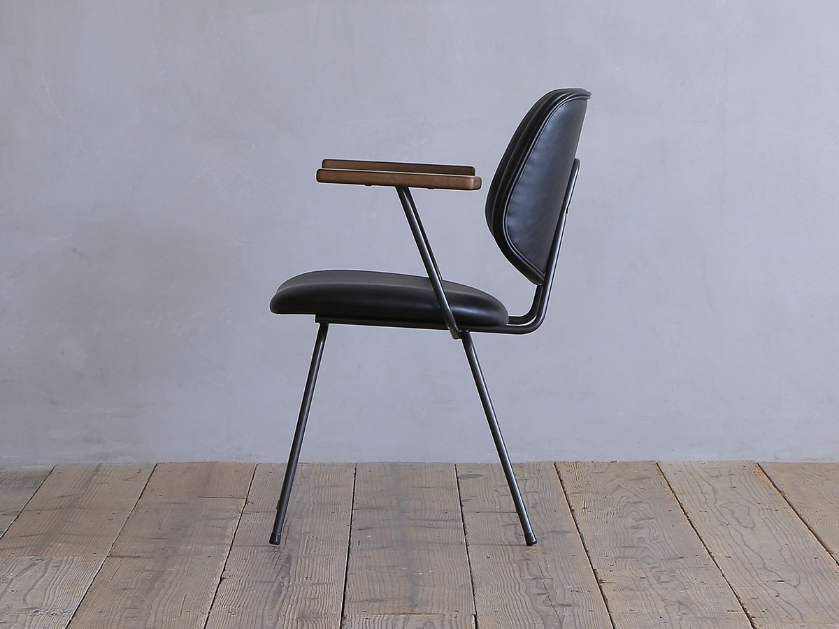 Knot antiques ABOCK CHAIR / ノットアンティークス アボック チェア 肘付（PU / ブラックフレーム） （チェア・椅子 > ダイニングチェア） 15