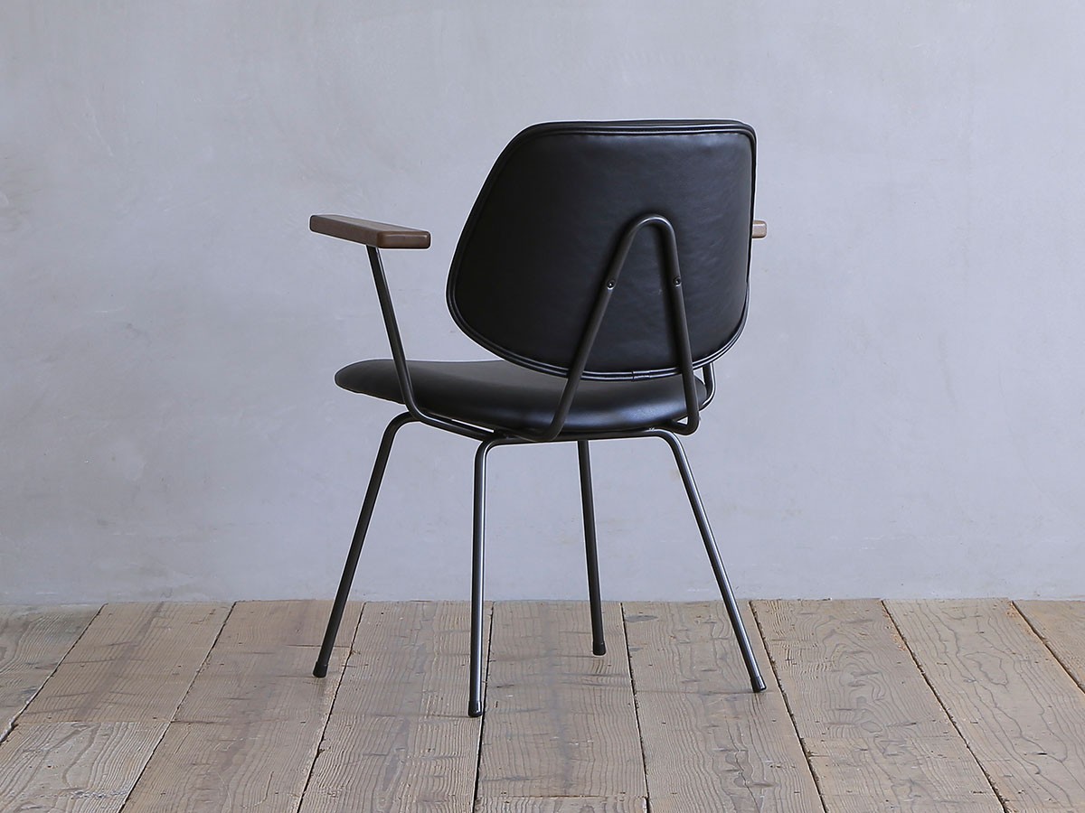 Knot antiques ABOCK CHAIR / ノットアンティークス アボック チェア 肘付（PU / ブラックフレーム） （チェア・椅子 > ダイニングチェア） 14
