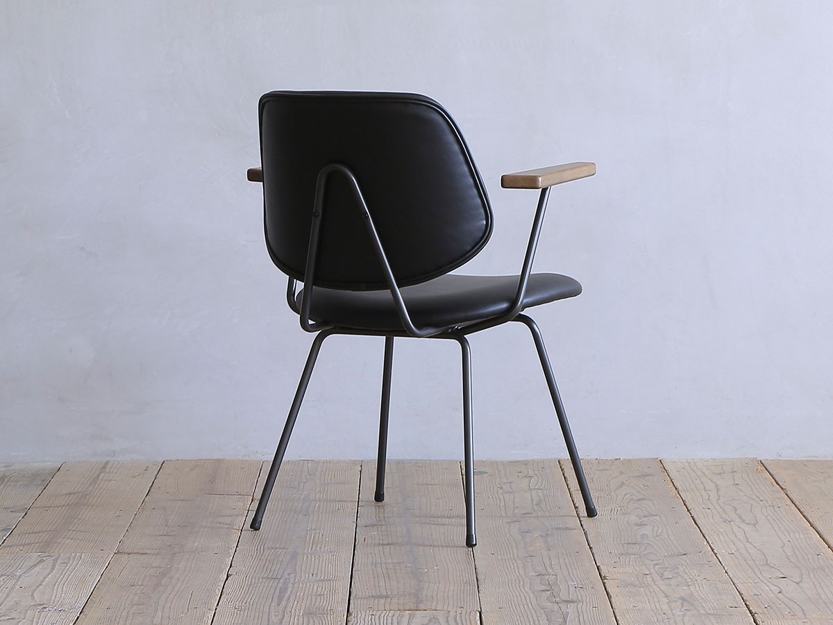 Knot antiques ABOCK CHAIR / ノットアンティークス アボック チェア 肘付（PU / ブラックフレーム） （チェア・椅子 > ダイニングチェア） 12
