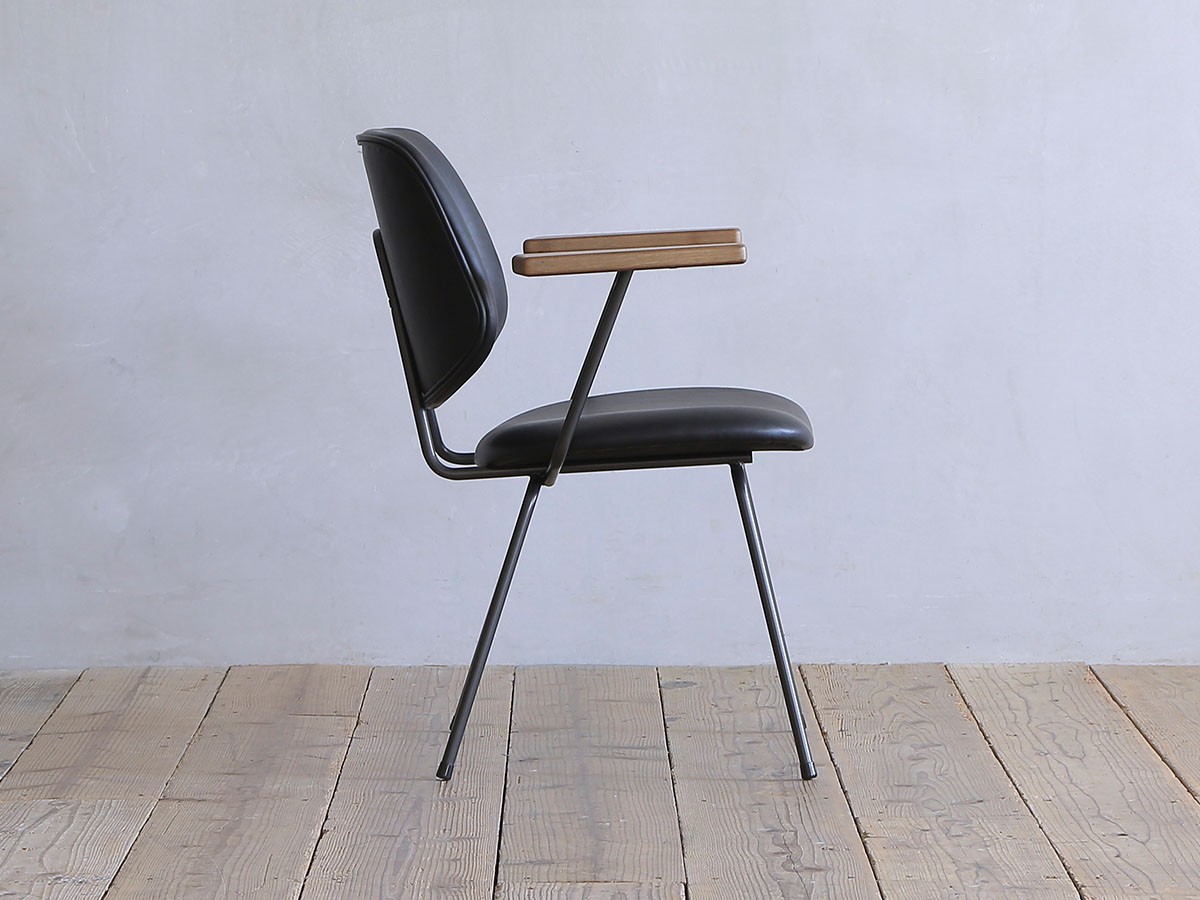 Knot antiques ABOCK CHAIR / ノットアンティークス アボック チェア 肘付（PU / ブラックフレーム） （チェア・椅子 > ダイニングチェア） 11