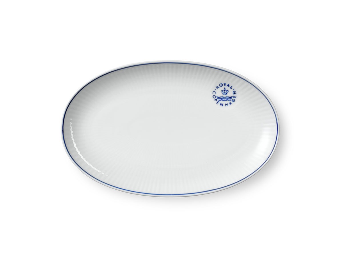 Blue Line Oval Dish 23.5
