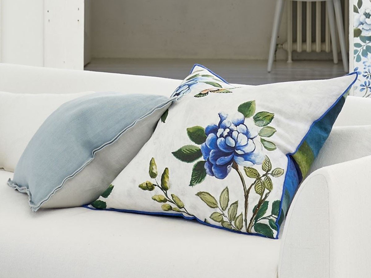 （未使用新品）デザイナーズギルド社製 植物模様 クッション・カバー セット DESIGNERS GUILD Chinoiserie Flower Cushion / デザイナーズ