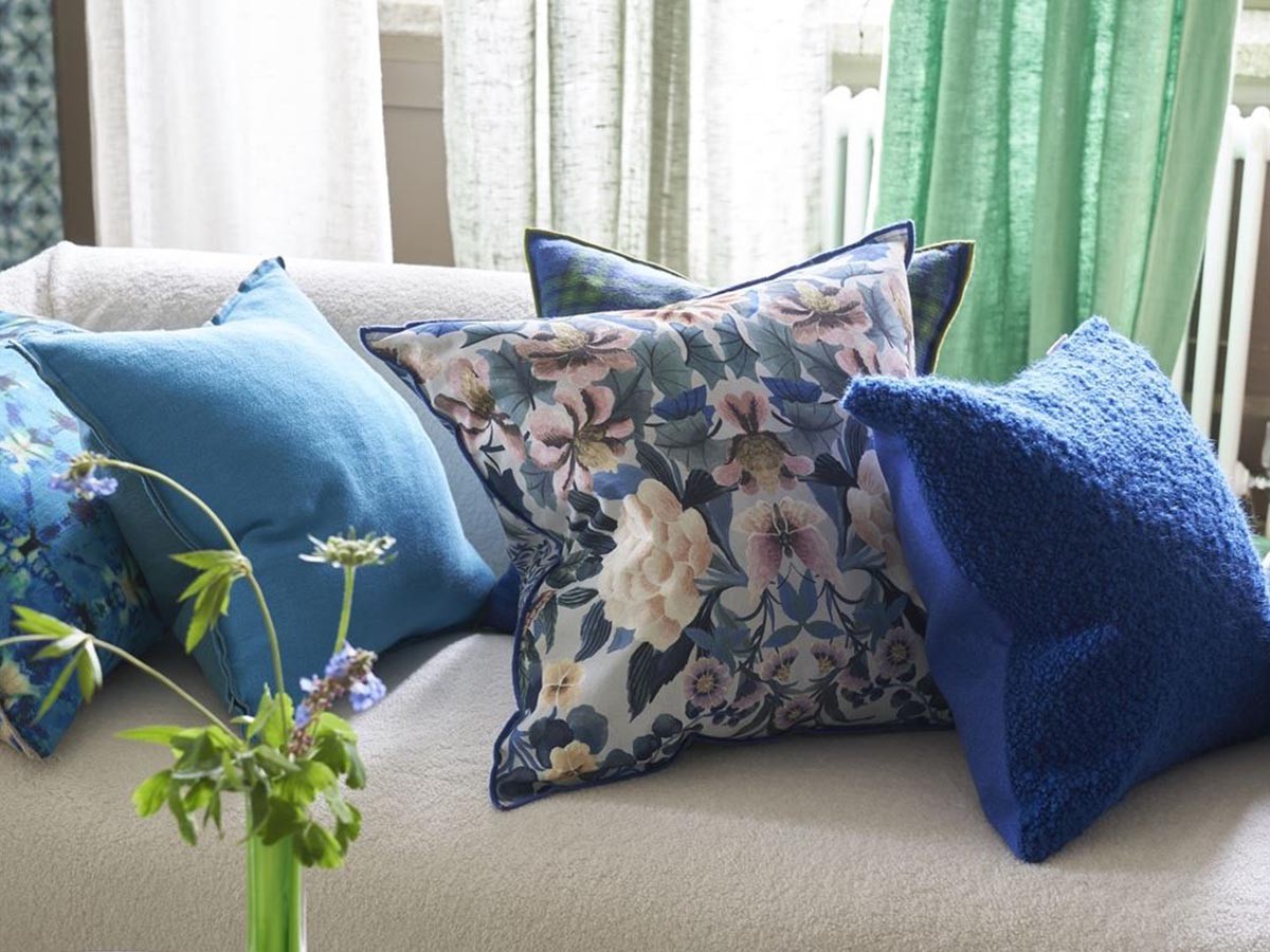 DESIGNERS GUILD Ikebana Damask Cushion / デザイナーズギルド イケバナ ダマスク クッション 50 × 50cm （クッション > クッション・クッションカバー） 2