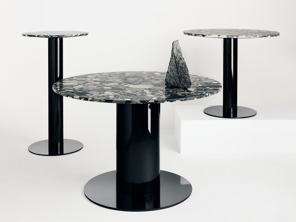 Tom Dixon. Tube Base + Pebble Marble Top Round 600 / トム・ディクソン チューブ ベース + ペブルマーブルトップ ラウンド 600 （テーブル > カフェテーブル） 5