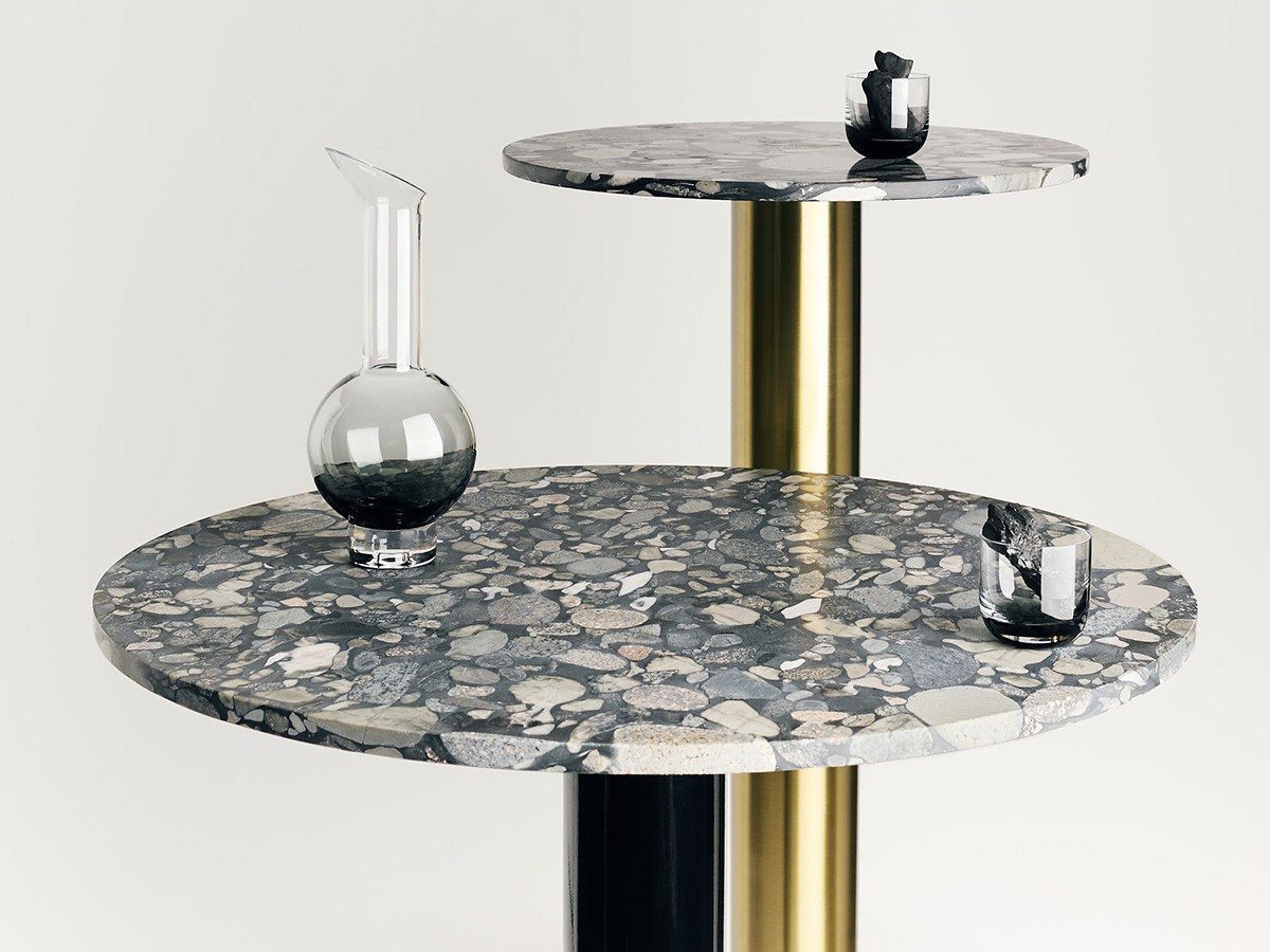 Tom Dixon. Tube Base + Pebble Marble Top Round 600 / トム・ディクソン チューブ ベース + ペブルマーブルトップ ラウンド 600 （テーブル > カフェテーブル） 8