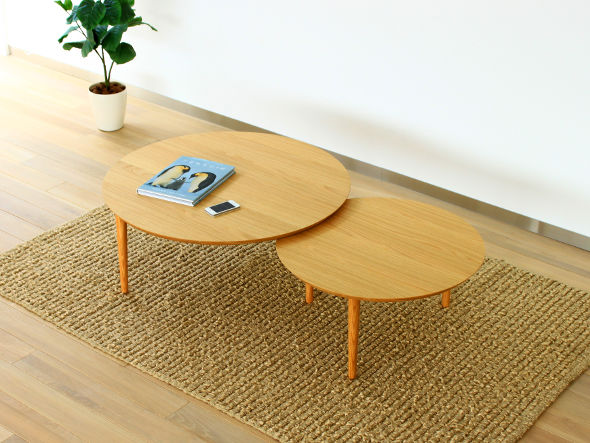 TAKANO MOKKOU BALLOON LIVING TABLE / 高野木工 バルーン リビングテーブル 90-2枚（ホワイトオーク） （テーブル > ローテーブル・リビングテーブル・座卓） 9