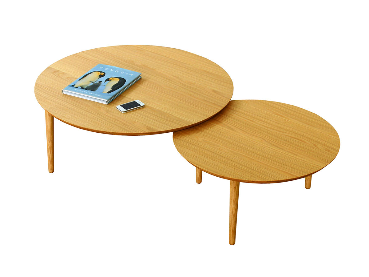 TAKANO MOKKOU BALLOON LIVING TABLE / 高野木工 バルーン リビングテーブル 90-2枚（ホワイトオーク） （テーブル > ローテーブル・リビングテーブル・座卓） 1