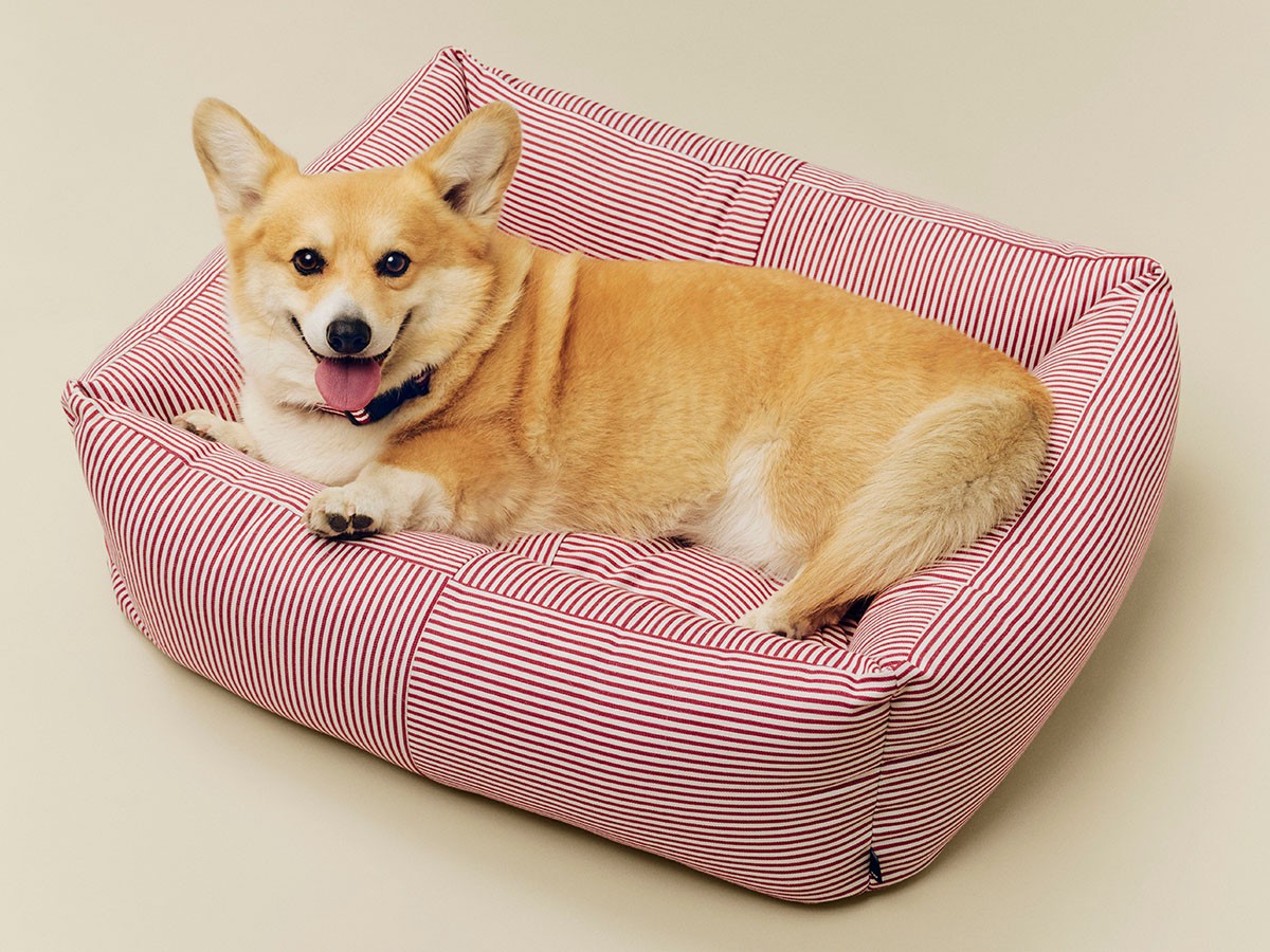 HAY HAY DOGS BY HOLLY GOLIGHTLY
DOGS BED ZIP MEDIUM / ヘイ ヘイ ドッグ コレクション
ドッグベッド ジップ M（レッド & ホワイトストライプ） （インテリア雑貨 > ペット用品） 3
