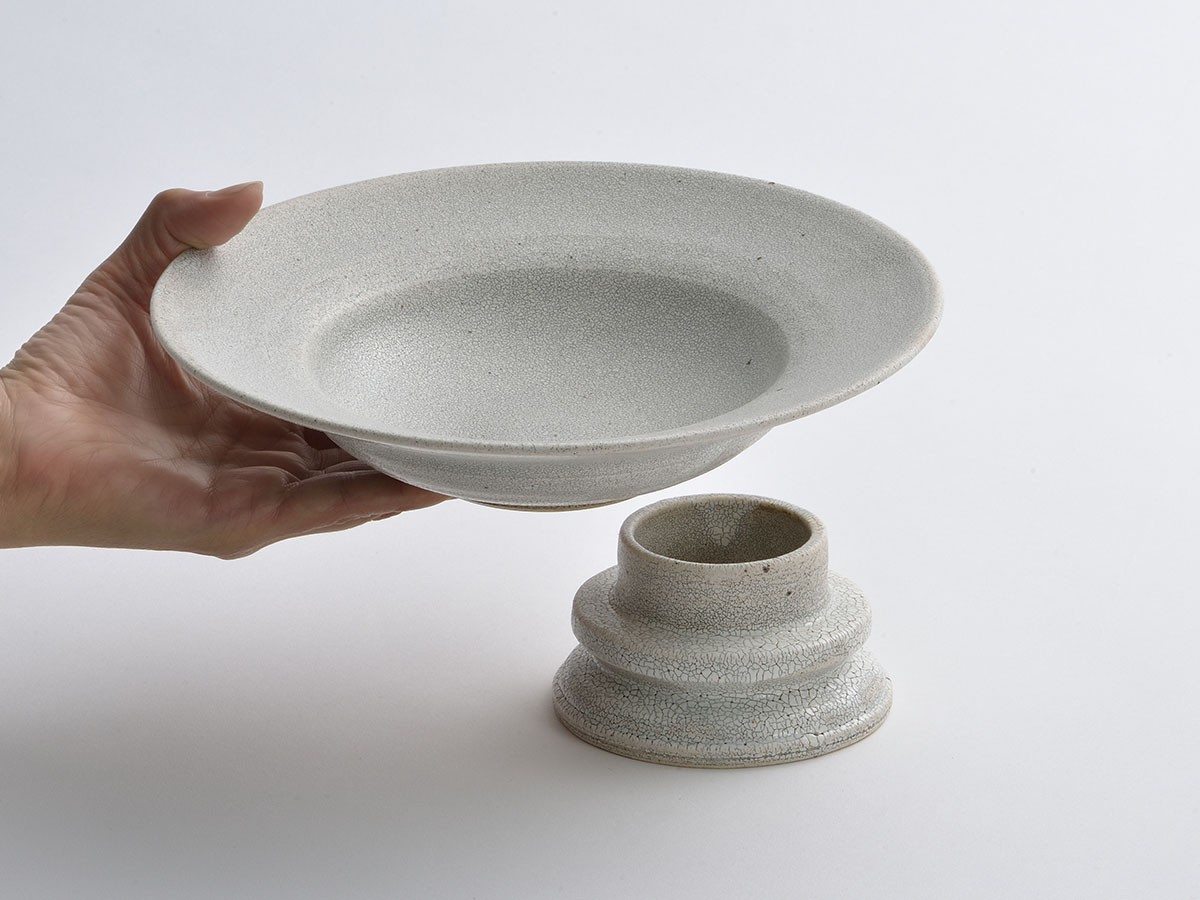 MISHIM POTTERY CREATION fractal bowl + stand / ミシンポタリークリエイション フラクタル ボウル + スタンド（ヒビ） （食器・テーブルウェア > お椀・ボウル） 2