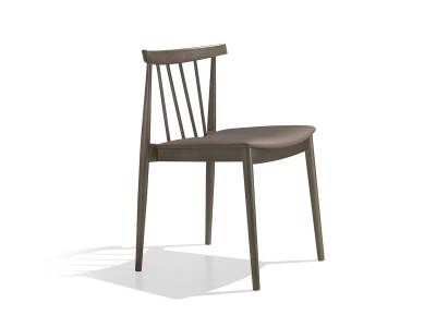 Andreu World Smile Stackable Chair with Upholstered Seat