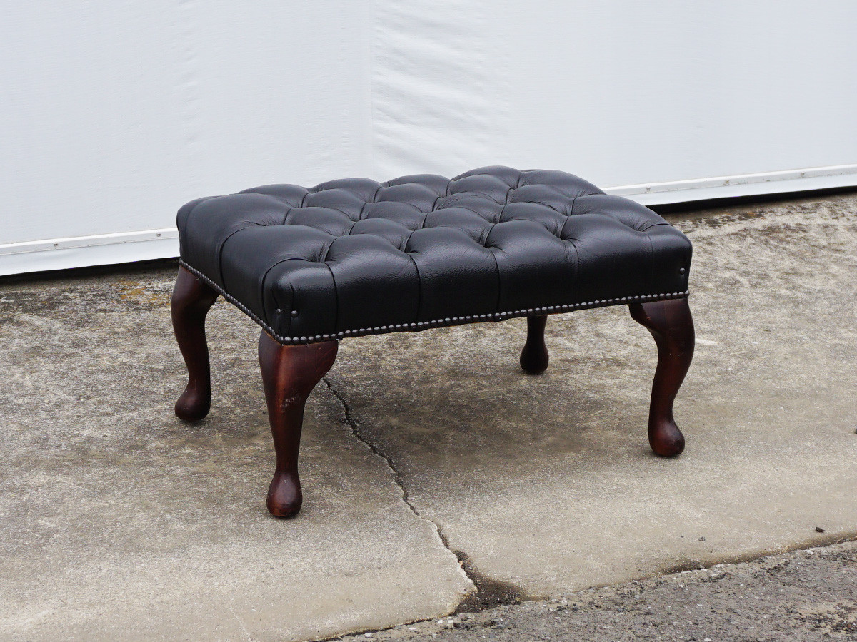 RE : Store Fixture UNITED ARROWS LTD. Chesterfield Ottman Black / リ ストア フィクスチャー ユナイテッドアローズ チェスターフィールド オットマン ブラック （ソファ > オットマン） 3