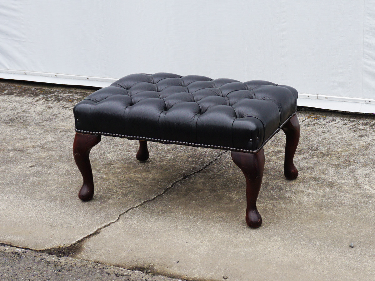 RE : Store Fixture UNITED ARROWS LTD. Chesterfield Ottman Black / リ ストア フィクスチャー ユナイテッドアローズ チェスターフィールド オットマン ブラック （ソファ > オットマン） 2