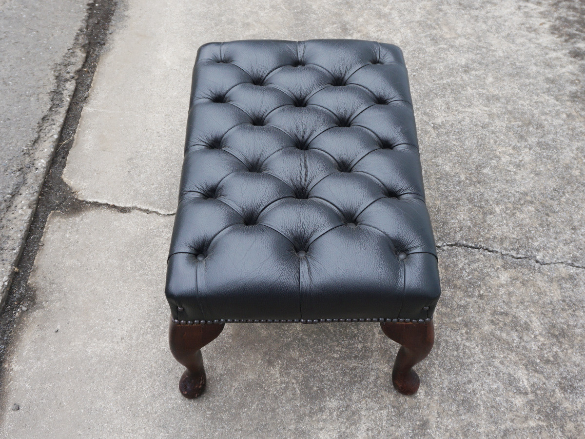 RE : Store Fixture UNITED ARROWS LTD. Chesterfield Ottman Black / リ ストア フィクスチャー ユナイテッドアローズ チェスターフィールド オットマン ブラック （ソファ > オットマン） 6
