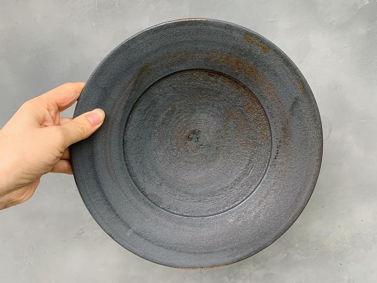 MISHIM POTTERY CREATION fractal rim plate M susu / ミシンポタリークリエイション フラクタル リムプレート M（スス） （食器・テーブルウェア > 皿・プレート） 39