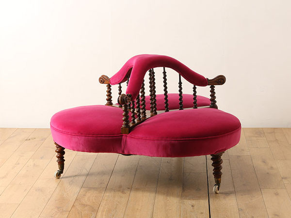 Lloyd's Antiques Real Antique 
Conversation Chair / ロイズ・アンティークス イギリスアンティーク家具
カンバセーションチェア （ソファ > ロビーソファ） 1