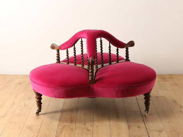 Lloyd's Antiques Real Antique 
Conversation Chair / ロイズ・アンティークス イギリスアンティーク家具
カンバセーションチェア （ソファ > ロビーソファ） 3