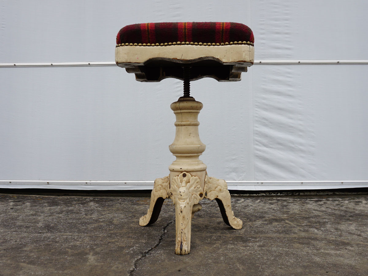 RE : Store Fixture UNITED ARROWS LTD. Piano Stool With Cast Iron Leg / リ ストア フィクスチャー ユナイテッドアローズ ピアノスツール キャストアイアンレッグ（昇降あり） （チェア・椅子 > スツール） 7